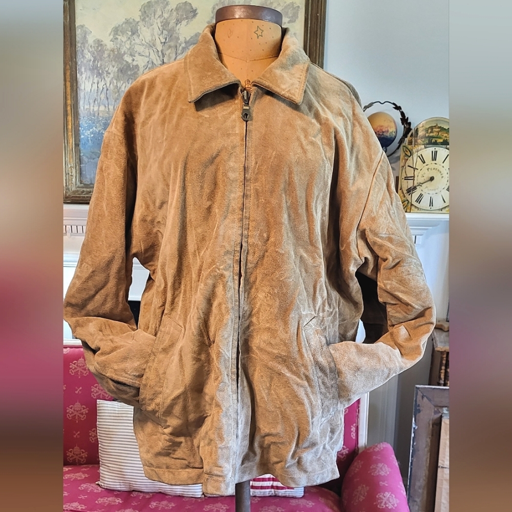 Men's Structure Tan Suede Jacket Size M